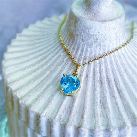 ハート型♡極上スイスブルートパーズのネックレス -Clarith- | Jo’s stone collection