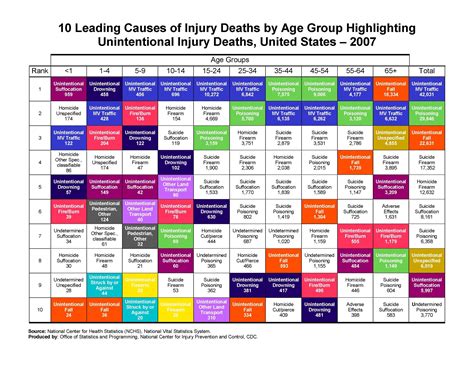 10 Leading Causes Of Death By Age Group – Anatomy System – Human Body Anatomy diagram and chart ...