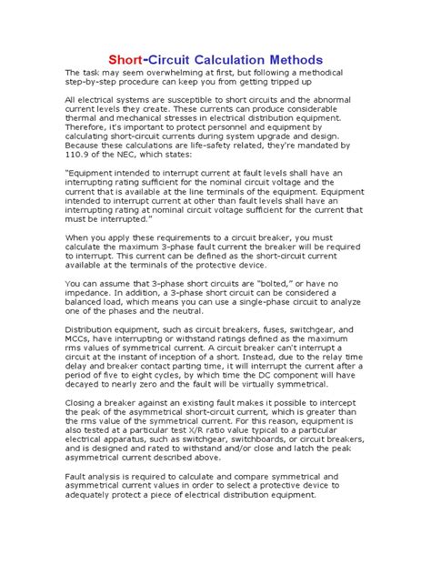 Image result for Example of Cable Short Circuit Calculation