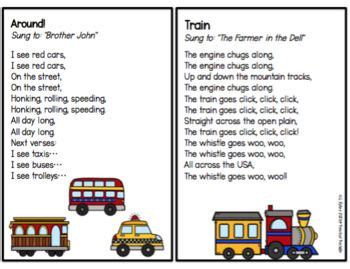 Transportation Preschool Songs 的图像结果