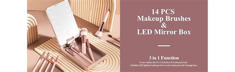 BS-MALL Travel Makeup Brush Set Foundation Powder Concealers Eye ...