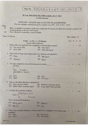 LAB Manual DAA - Design And Analysis Of Algorithms - Studocu