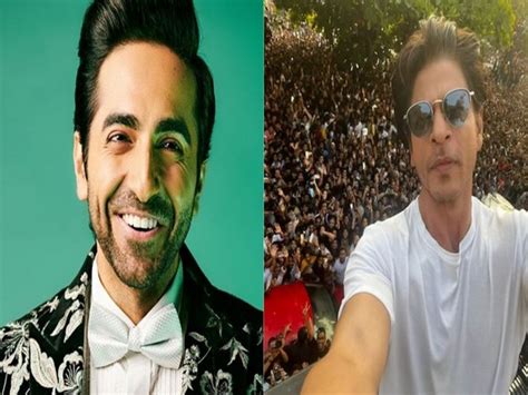 Ayushmaan Khurrana greets fans outside Shah Rukh Khan's Mannat