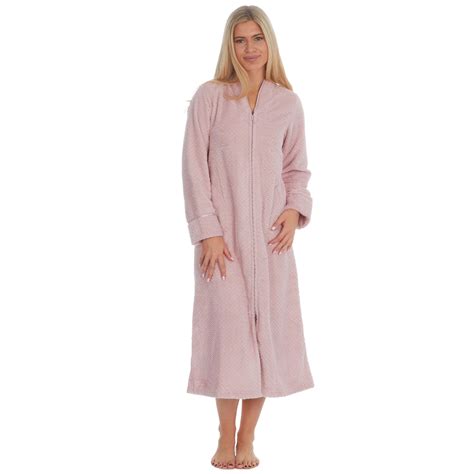 Womens Long Dressing Gown Fleece at Geraldine Percival blog