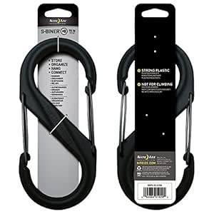 Nite Ize SBP8-03-01BG Plastic S-Biner, Black/Black Gates : Amazon.in ...