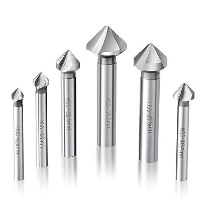 HUAZHICHUN Countersink Drill Bit Set 6 pcs High Speed Steel 3 India | Ubuy