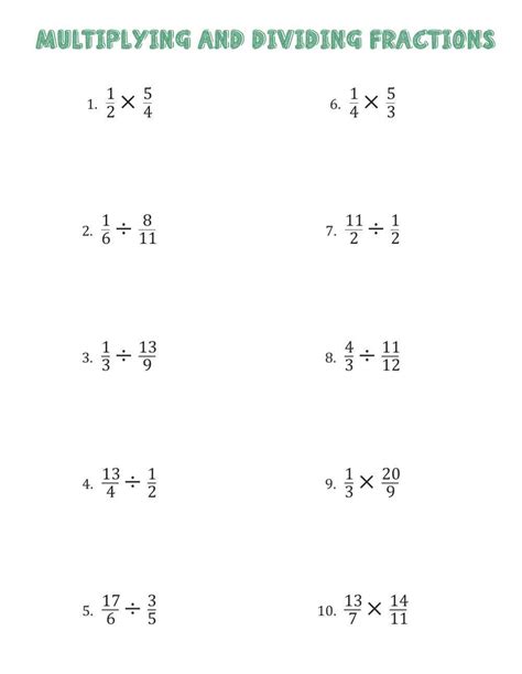 Image result for Operations with Fractions Worksheet