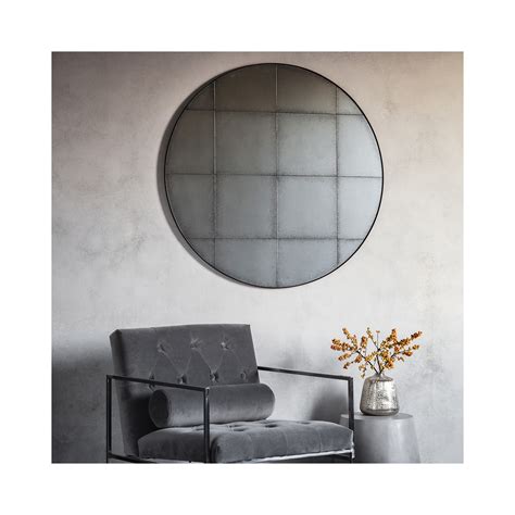 GRADE A1 - Antique Round Mirror - Caspian House - Furniture123