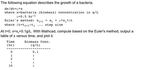 Image result for Bacteria Math Compound Continuously Equations