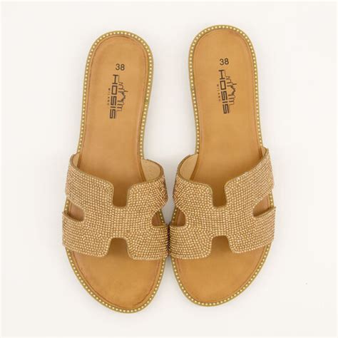 Gold Tone Rhinestone Sandals - TK Maxx UK