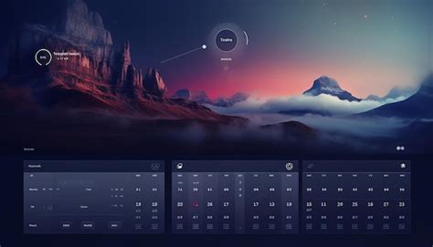 Calendar wall website layout ux design futuristic design | Premium AI ...
