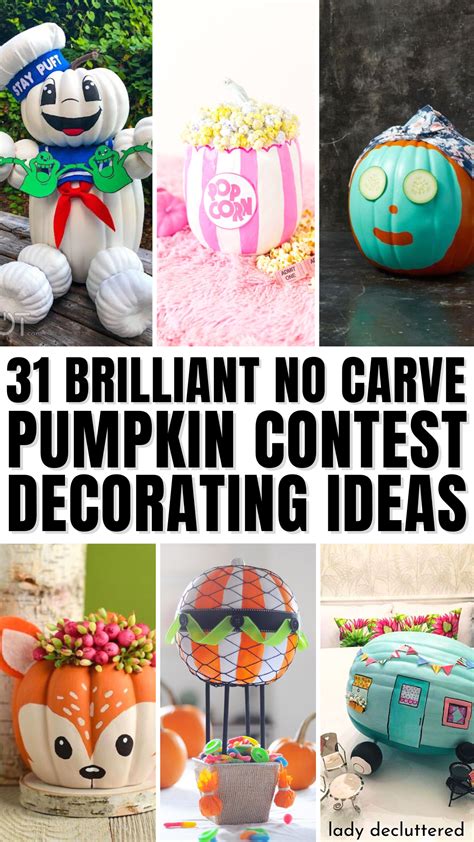 31 No Carve Pumpkin Decorating Contest Ideas | Pumpkin halloween ...