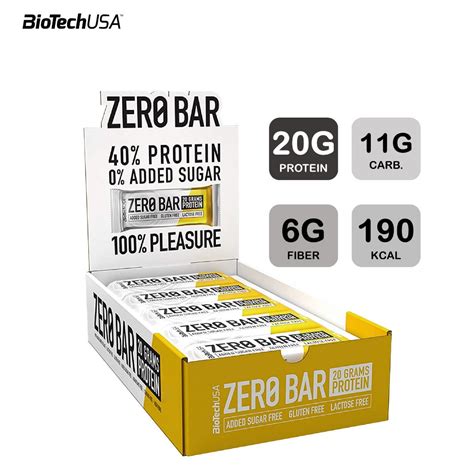 BioTechUSA Zero Bar protein bar Chocolate-Banana 50g/Bar (โปรตีนบาร์ รสช็อกโกแลต-กล้วย 50กรัม ...