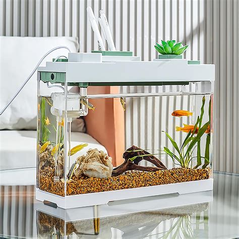 Desktop Style Storage Fish Tank Extremely Narrow Desktop Aquarium 2 ...