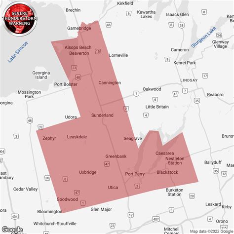 Severe Thunderstorm Warning Issued