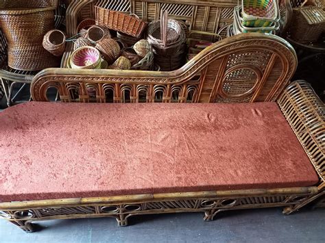 Swadeshi Bamboo Cane Sette diwan Set with Cushion for Your Home,Living ...
