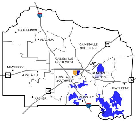 Zip Code Map Gainesville Fl - Oconto County Plat Map