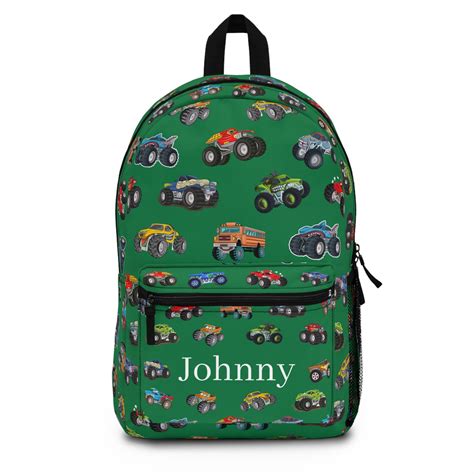 Monster Trucks Backpack, Back to School, Kids Backpack W/ Optional ...