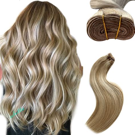 Sew in Hair Extensions Real Human Hair, 16 Inch 100G Weft Hair ...