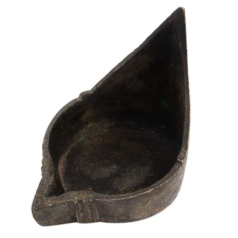 Brass Oil Lamp With Rounded Corner Triangular Shape