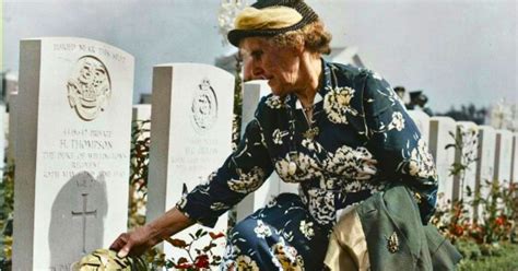 Casualties of Dunkirk - Mother Laying Flowers At Her Son's Grave