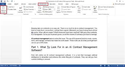 Image result for Free Tutorials for Advanced Word Table of Contents