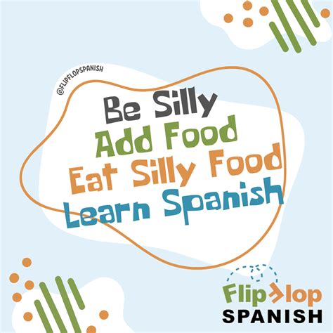 Silly in Spanish Category 4 (Using Food!) – Flip Flop Spanish & Spanish ...