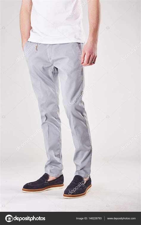 Men With Gray Pants Black Shoes