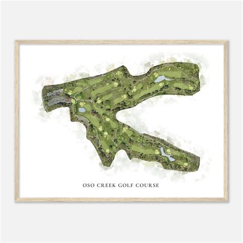 Oso Creek Golf Course, California - Classic Watercolor Map | Golfer ...