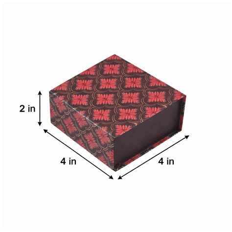Leafty Lustre Magnetic Pattern : Rigid Hamper Box (4x4x2 inch ...