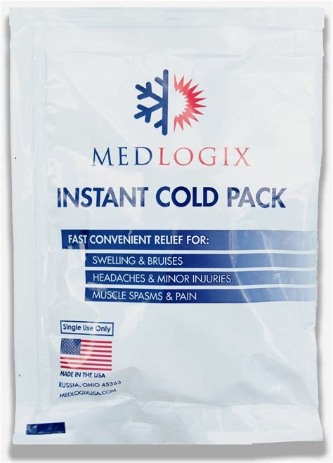 Medlogix Instant Cold Packs | Made in USA | 24 Pack 5"x7" | Disposable ...