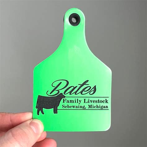 Farm Logo Customizable Cattle Ear Tag, Ritchey Cattle ID Ear Tag ...