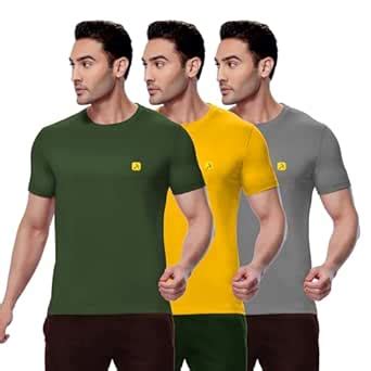 Buy Amul Comfy Men's Cotton Plain Round Neck Half Sleeve T-Shirts ...