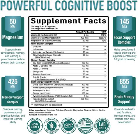 Purely Optimal Advanced Brain Supplement for Focus, Memory & Mood ...