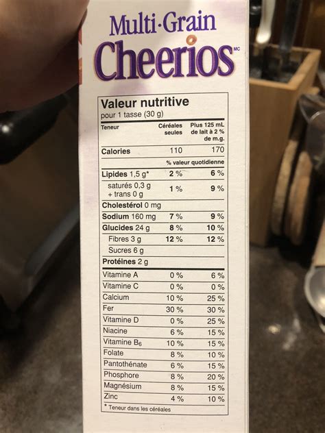 Multigrain Cheerios Nutrition Label Cheerios Wikipedia