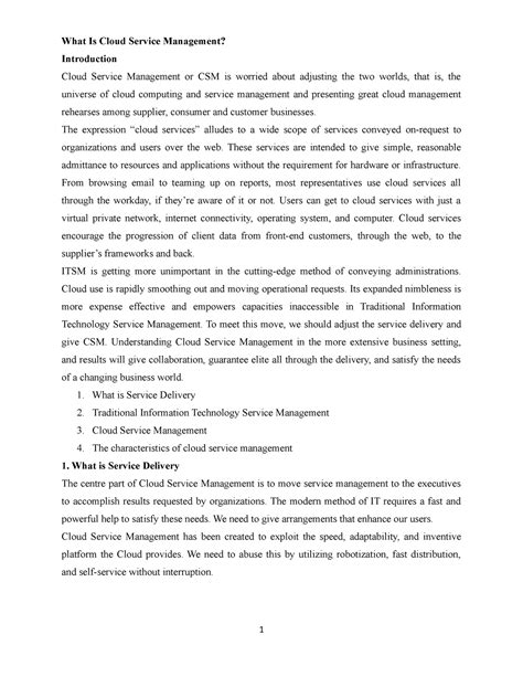 Cloud Service Management - What Is Cloud Service Management ...