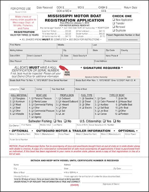 Vessel Registration and Renewal