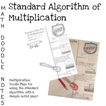 Image result for Standard Algorithm Multiplication Notes