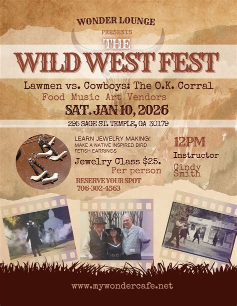 JEWELRY MAKING CLASS at WILD WEST FEST!, 295 Sage St, Temple, GA 30179 ...