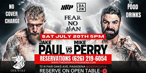 Official Viewing for Jake Paul vs Mike Perry, Der Wolf, Pasadena, 20 ...