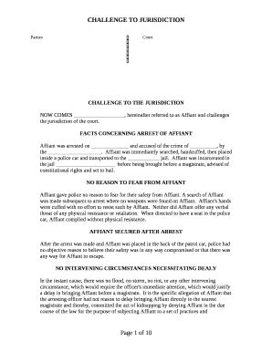 Fraud Stoppers Challenge To Jurisdiction 2017-2026 - Fill and Sign ...