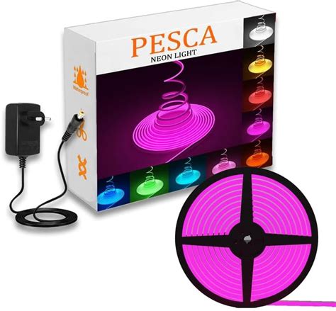 Buy PESCA 12V Led Neon Strip Lights - Flexible, Cuttable, Ip65 ...