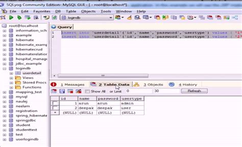 JSP Database Connection 的图像结果