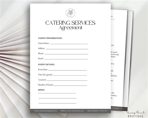 Catering Contract Template ,food Service Provider Agreement, Catering ...