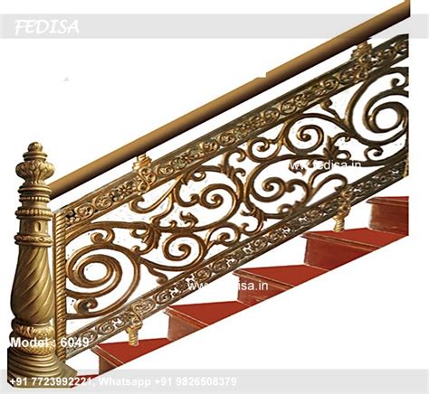 Luxury Classic Stair Steel Railing Decorative Handrails For Stairs Iron ...