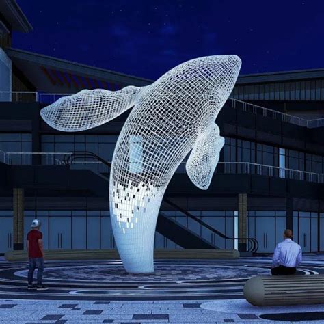 水上乐园玻璃钢蓝鲸鱼雕塑海洋生物雕塑大全吸引客流量|纯艺术|雕塑|添翼雕塑何小姐 - 原创作品 - 站酷 (ZCOOL)