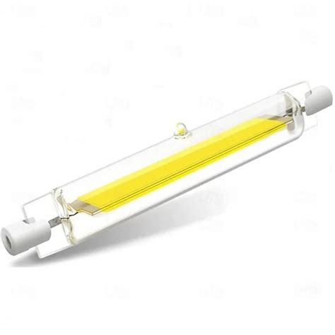 LED R7S Glass Tube COB Bulb Deep Dimmable No Flicker 118MM High Power ...