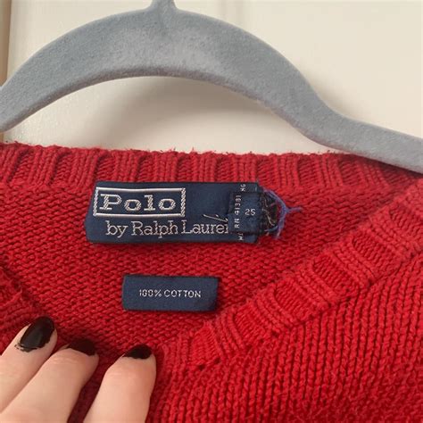 Cropped red polo sweater - Depop