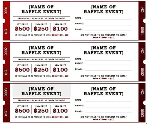 Raffle Ticket Template Word Free | dev.onallcylinders.com