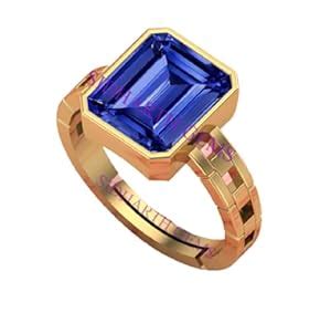 JEMSKART 10.00 Ratti 9.00 Carat Certified Original Blue Sapphire Gold ...